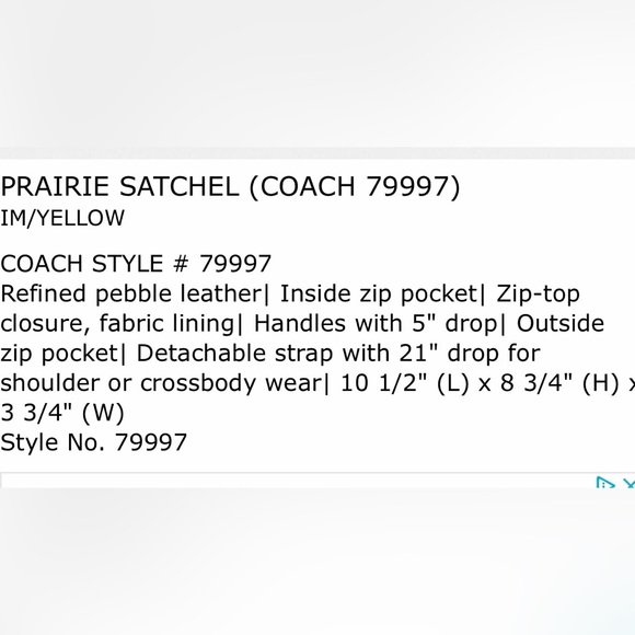 PRAIRIE SATCHEL (COACH 79997) Great Fall color!! - Picture 5 of 8